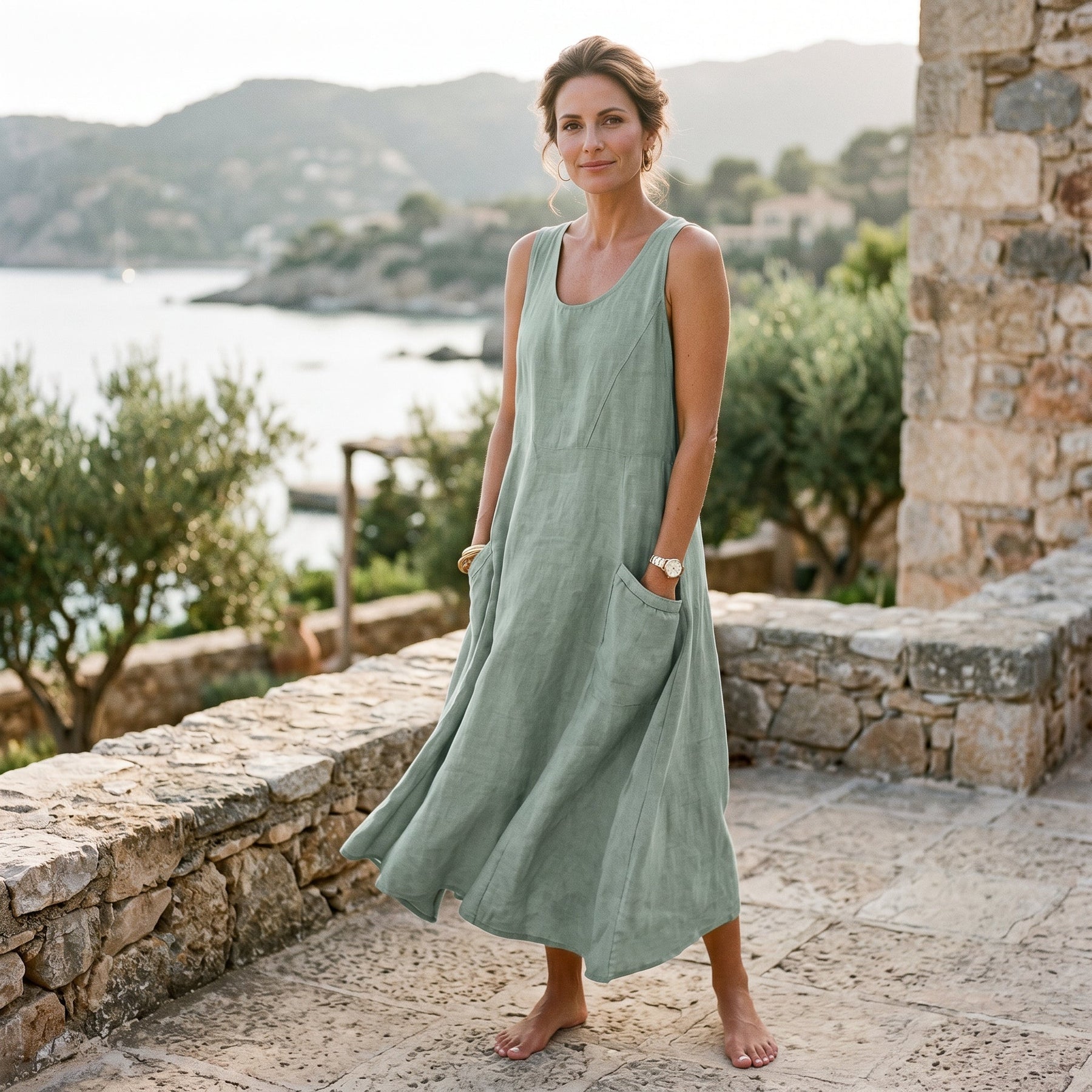 Adriana - Stylish Plus Size Summer Dress With Pockets