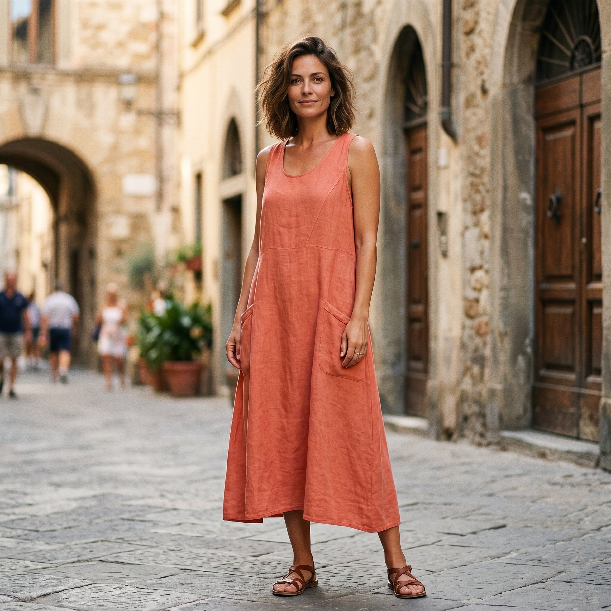 Adriana - Stylish Plus Size Summer Dress With Pockets