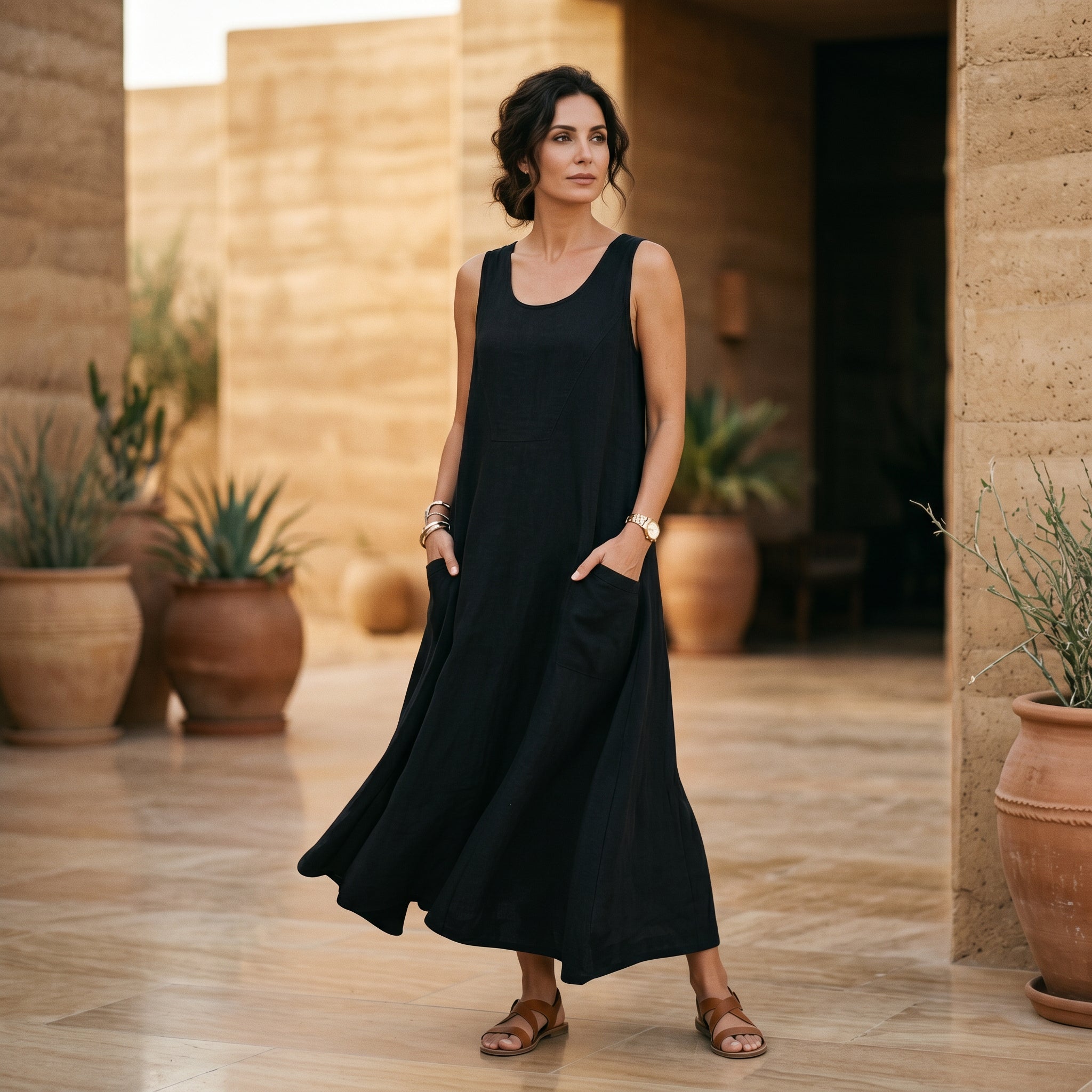 Adriana - Stylish Plus Size Summer Dress With Pockets