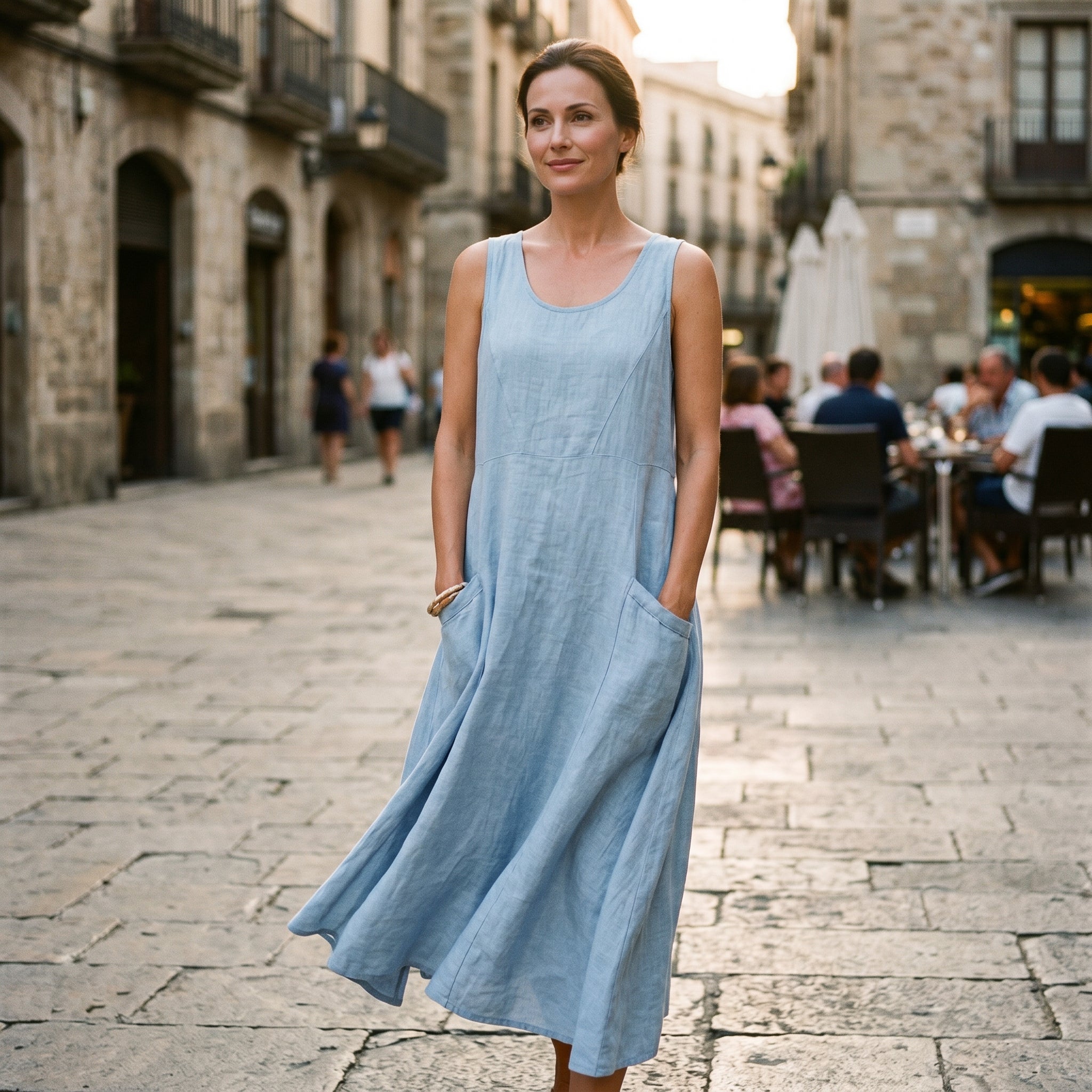 Adriana - Stylish Plus Size Summer Dress With Pockets