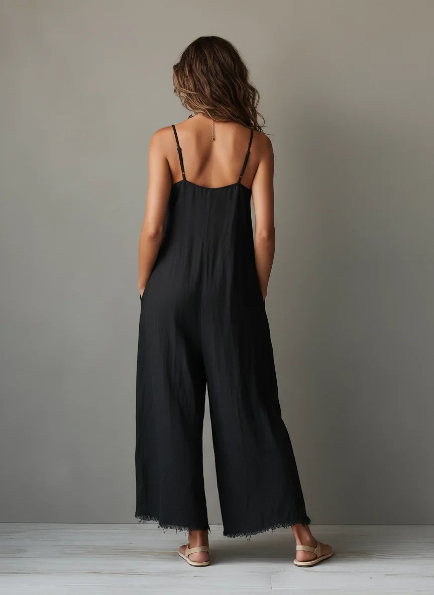 LÉA - WOMEN'S MINIMALIST LINEN JUMPSUIT